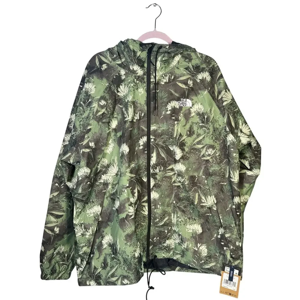 The North Face Men’s Antora Rain Hoodie Jacket Duck Green Print XXL NWT